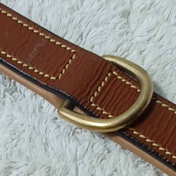 Leather padded dog collar size large brass buckle - Picture 6 of 7